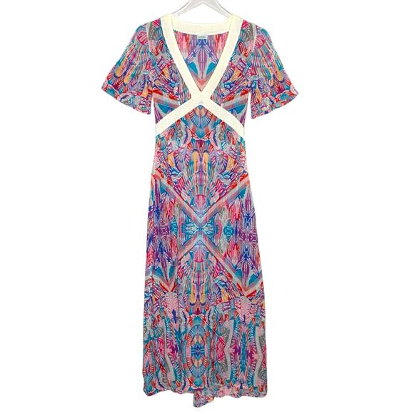 La Perla S Womens Lightweight Gauzy Lounge Dress Cover Up Multicolor - Picture 1 of 7